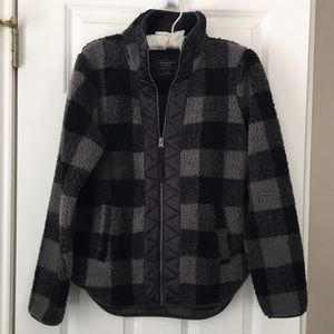 Abercrombie & Fitch, Plaid Sherpa jacket, XS